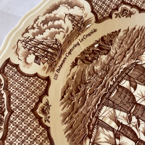 2 Alfred Meakin Fair Winds Staffordshire England Brown european soup bowls - Picture 7 of 10